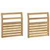 vidaXL Porankiai 2 pcs Balta 58,5 x 8 x 60 cm Kietos akacijos mediena