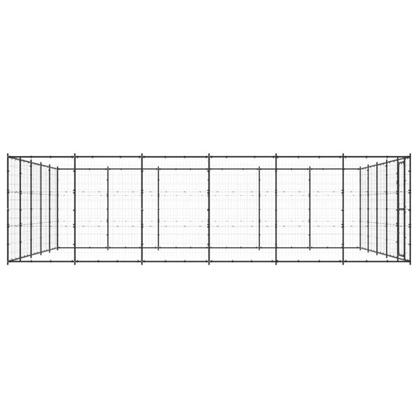 vidaXL Lauko voljeras &scaron;unims, plienas, 36,3m&sup2;