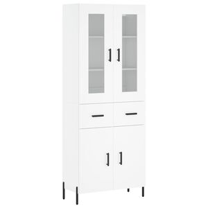 vidaXL Komoda, baltos spalvos, 69,5x34x180cm, apdirbta mediena