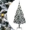 vidaXL Dirbtinė Kalėdų eglutė Balta 210 cm PVC ir Plienas ir Plastikas