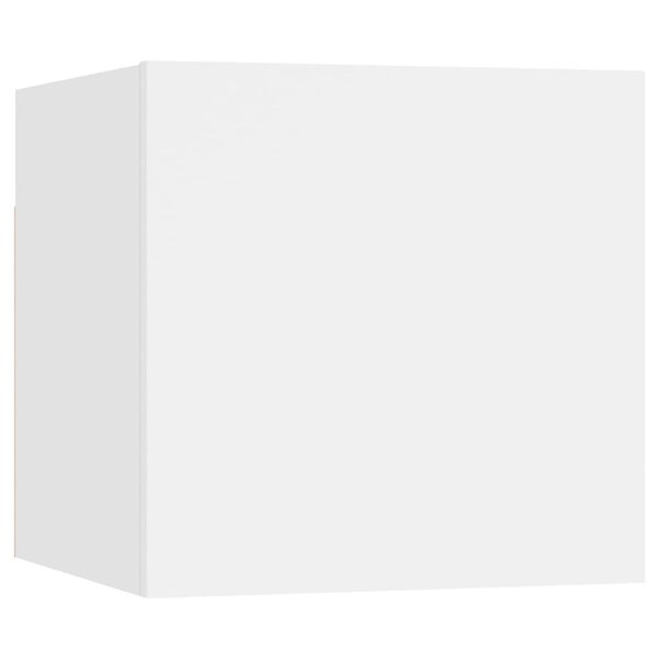 vidaXL Naktinė spintelė, balta, 30,5x30x30cm, apdirbta mediena