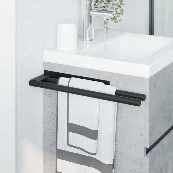 vidaXL Rankšluosčių stovas Juoda 40 x 9 x 4 cm Nerūdijantis plienas