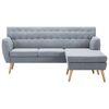 vidaXL L-formos sofa, aud. apmu&scaron;al., 171,5x138x81,5cm, &scaron;viesiai pilka