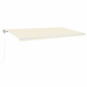 vidaXL Automatinė i&scaron;traukiama markizė, kreminės spalvos, 600x350cm