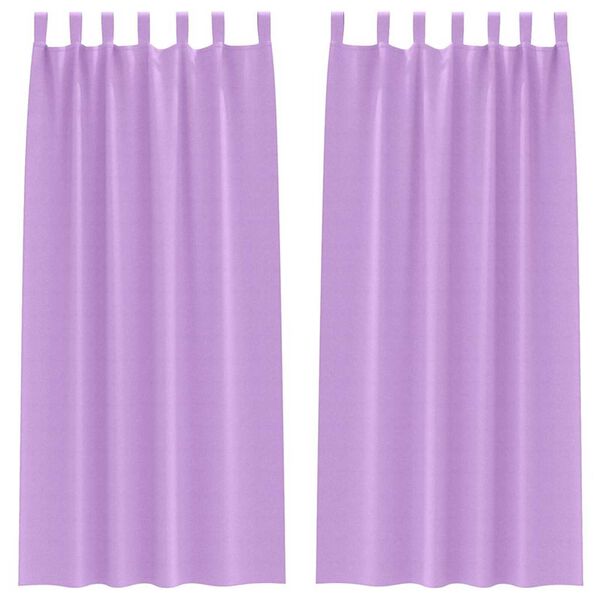 vidaXL Užuolaidos su žiedais, blokuojančios &scaron;viesą 2 pcs Violetinė