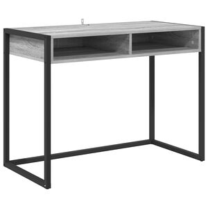 vidaXL Stalas Pilkas Sonoma Apdirbta mediena 100 x 50 x 75 cm