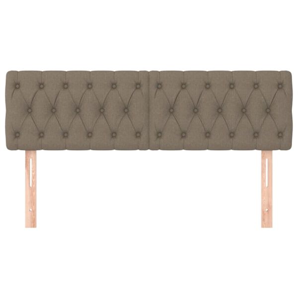 vidaXL Galvūgaliai, 2vnt., taupe spalvos, 72x7x78/88cm, audinys