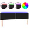 vidaXL Galvūgalis su LED, juodos spalvos, 160x5x78/88cm, audinys