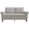 vidaXL Dvivietė sofa, &scaron;viesiai pilkos spalvos, 120cm, aksomas