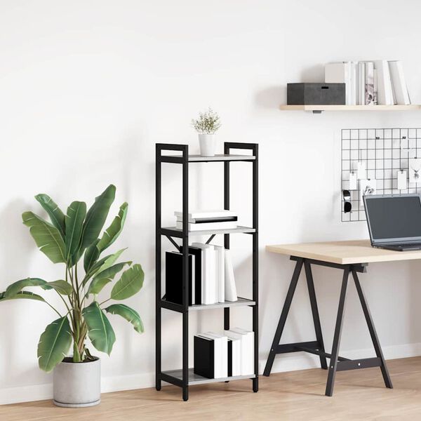 vidaXL Knygų lentyna Pilka sonoma ąžuolo 40 x 30 x 85 cm