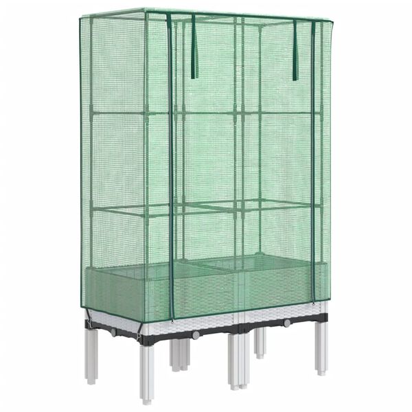 vidaXL Pakelta lysvė su &scaron;iltnamio dangčiu, 80x40x140cm