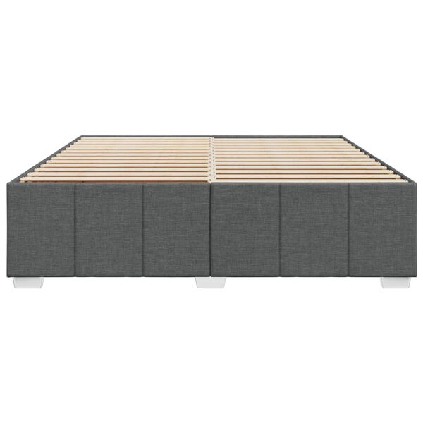 vidaXL Lovos rėmas be čiužinio, tamsiai pilkas, 180x200cm, audinys