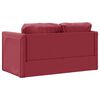 vidaXL Grindų sofa-lova, 2-1, vyno, 112x174x55cm, dirbtinė oda