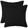 vidaXL Pagalvėlės užvalkalas 2 vnt. HOUTEN Juoda 80 x 80 cm Boucl&eacute;