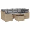 vidaXL Sodo Sofų Rinkinys Smėlio 55 x 55 x 37 cm poliratanas
