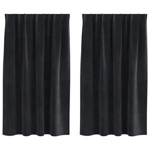 vidaXL Užtemdymo užuolaidos 2 pcs Juoda 140 x 140 cm Aksomas