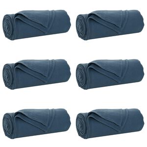 vidaXL Mesti antklodės 6 vnt. Jūrinė mėlyna 200 x 150 cm 2.52 kg
