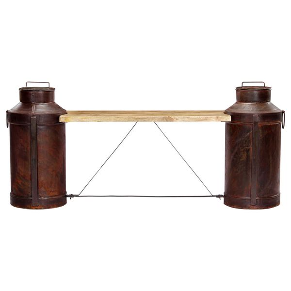 vidaXL Pieno bidonų suoliukas, 150x33x64cm, mango medienos masyvas