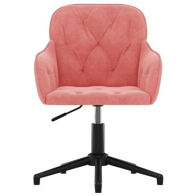 vidaXL Pasukama biuro kėdė, rožinės spalvos, aksomas