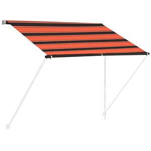 vidaXL I&scaron;traukiama markizė, oranžinės ir rudos spalvos, 100x150cm