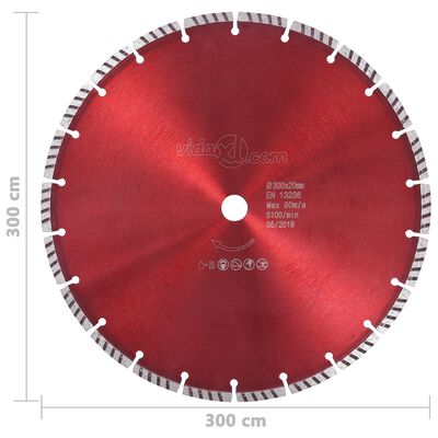 vidaXL Turbo deimantinis pjovimo diskas, plienas, 300mm