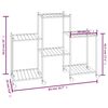 vidaXL Stovas gėlėms su ratukais, juodas, 83x25x63,5cm, geležis