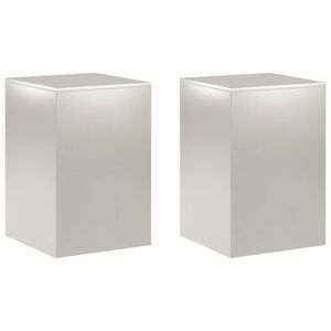 vidaXL Augalų stovas 2 pcs Sidabrinė 40 x 40 x 60 cm Plienas