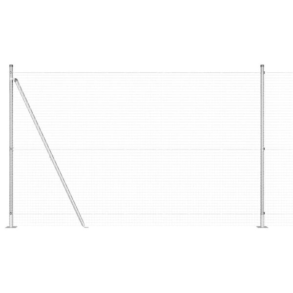 vidaXL Tvorelės stulpas Sidabro 10 x 1,6 m (25 x 25 mm tinklelis)