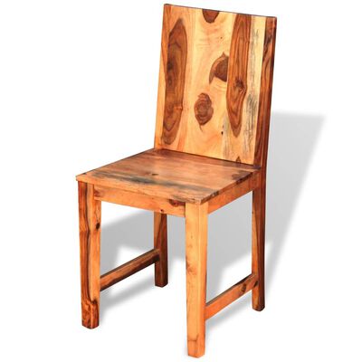 vidaXL Valgomojo kėdės, 4 vnt., masyvi rausvosios dalbergijos mediena