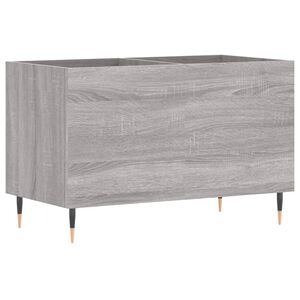 vidaXL Vinilinių plok&scaron;telių spintelė, pilka, 74,5x38x48cm, mediena