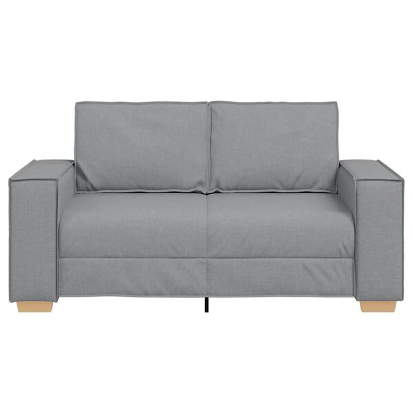 vidaXL Dvivietė sofa, &scaron;viesiai pilka, 160x78x84 cm, audinys