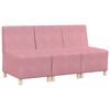 vidaXL Modulinis sofa vienetas be rankų 3 pcs Rožinė 55 x 74 x 82 cm