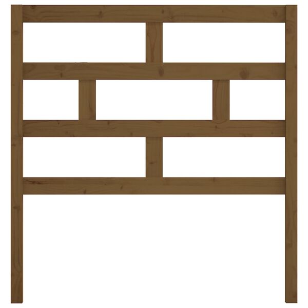 vidaXL Lovos galvūgalis, medaus rudas, 96x4x100cm, pušies masyvas