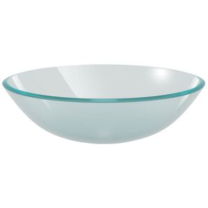 vidaXL Praustuvas i&scaron; grūdinto stiklo, 42 cm, matinis