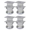 vidaXL Sofos kojelės, 8vnt., chromas, 60mm, apskritos (242157x2)