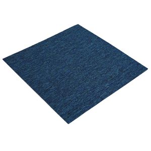 vidaXL Kilimų plytelė Mėlyna 50 x 50 cm 4 vnt. PP ir Bitumas