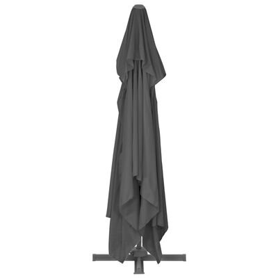 vidaXL Lauko skėtis su nešiojamu pagrindu, antracito sp.