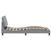 vidaXL Lovos rėmas su LED be čiužinio, &scaron;viesiai pilkas, 90x200 cm