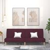 vidaXL Dvivietė sofa-lova, violetinės spalvos, audinys