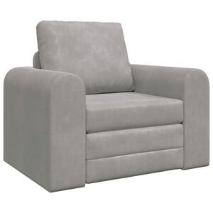 vidaXL Sofa lova &Scaron;viesiai pilka 98 x 71 x 83 cm Aksomas