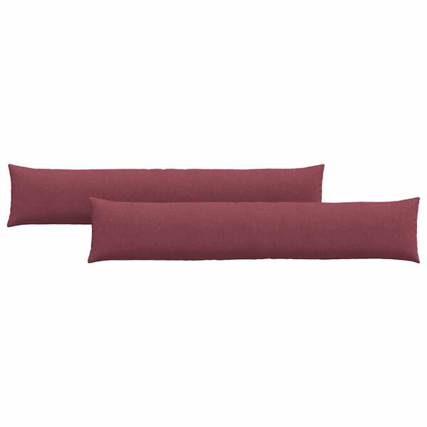vidaXL Sofa Pagalvės 2 pcs Vyno raudona 200 x 40 cm audinys