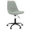 vidaXL Pasukamos valgomojo kėdės, 6vnt., &scaron;viesiai pilkos, audinys