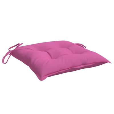 vidaXL Kėdės pagalvėlės, 4vnt., rožinės spalvos, 40x40x7cm, audinys
