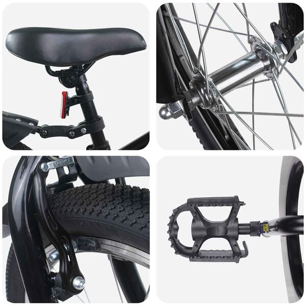 vidaXL Vaikų Dviratis 20 Colių 6-11 metų amžiaus Juoda