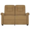 vidaXL Dvivietis atlošiamas masažinis krėslas, taupe spalvos, audinys