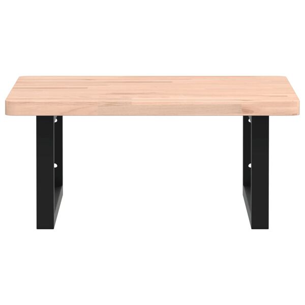 vidaXL Lentyna praustuvui, plienas ir bukmedžio medienos masyvas