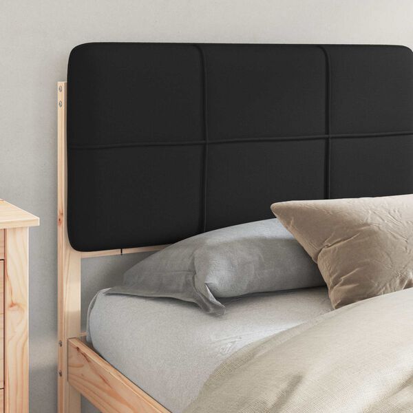 vidaXL Lovo rėmas su apmuštu galvūgaliu Juoda 180 x 200 cm