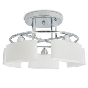 vidaXL Lubų &scaron;viestuvas su elipsoid. stiklo gaubtais 5 x E14, 200W