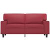 vidaXL Dvivietė sofa, raudonojo vyno spalvos, 120cm, dirbtinė oda