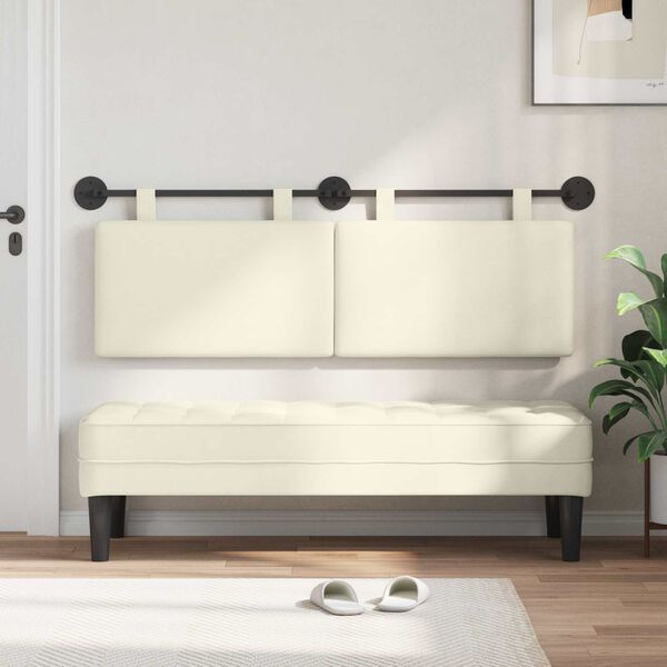 vidaXL Kabantysis galvūgalis Paprastas Kreminė 150 x 55 x 5 cm